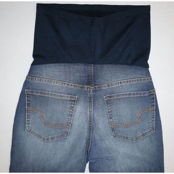 Signature by Levi Strauss Women's Sz S Blue Maternity Ankle Skinny Jeans - Picture 4 of 6